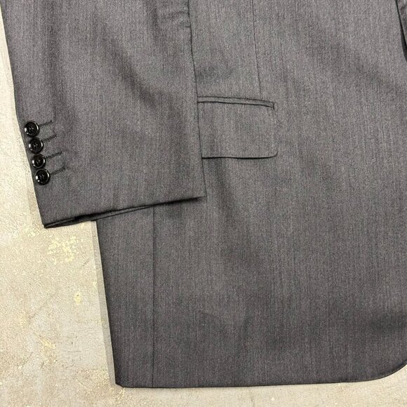 VASSI Couture Suit 2pc Super 130s Made in Italy Grey 52R 46x30 - Picture 4 of 13